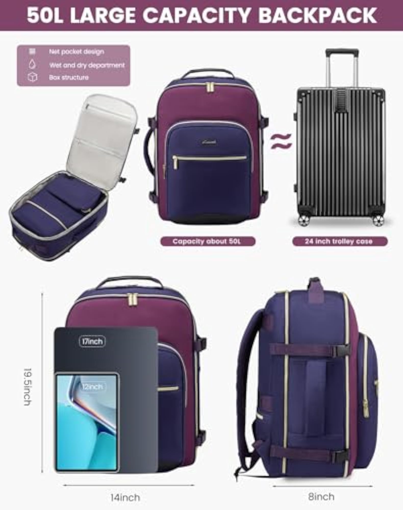 Women's Laptop Backpack, Stylish & Functional