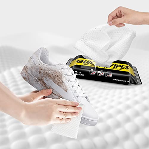 Pousbo White Shoe Quick Wipes, 2023 New Disposable Shoe Sneaker Cleaner Wipes, Portable Instant Sole And Sneaker Cleaner For Cleaning & Whitening Shoe Soles (2 Pack(160Pcs)) #TOP5