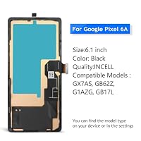 DTD INCELL für Google Pixel 6A Bildschirm Ersatz LCD Touch Screen Display Baugruppe Reparaturkits mit Rahmen (ohne Fingerabdruckfunktion) – Ansicht 2