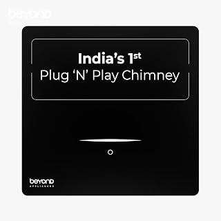 Beyond Appliances Cube Plug N Play Ductless Kitchen Chimney|1250 M³/Hr Suction|Auto Clean|5-Stage Charcoal Activated Filter|Touch Control|3-Way Suction|48 Db Low Noise|Black - Amazon product rated Grade A