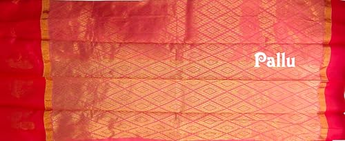 Image of VFCollections Women's Kanchipuram Silk Bridal Pure Pattu Cream White Sarees With Blouse