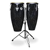 Latin Percussion Aspire Santana Conga 2-piece Set with Stand - Black Magic