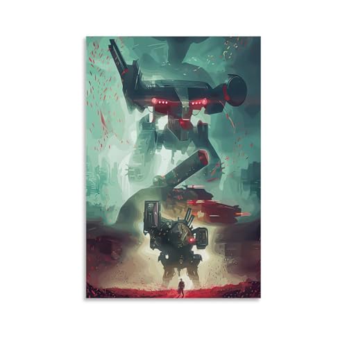 MERYHMDKS Metal Gear Solid Peace Walker Canvas Printing Wall Art Prints Wall Decor Posters Military Mecha Battle Poster for Living Room Bedroom Office Gaming Room Home Decor 08x12inch(20x30cm)