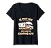 Femme Je Peux Pas J'me Barre En Camping-Car Cadeau Campeur T-Shirt avec Col en V