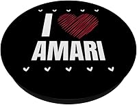 Vista 2 de I Love AMARI First Name Cool Heart Funny Personalized Name PopSockets Swappable PopGrip