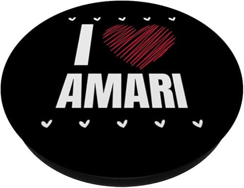 Miniatura 2 de I Love AMARI First Name Cool Heart Funny Personalized Name PopSockets Swappable PopGrip