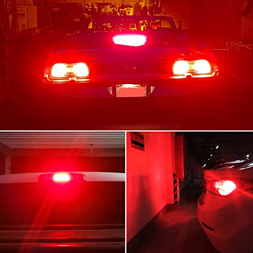 Phinlion Super Bright 3200 Lumens 1156 2396 3497 P21W Led Red Bulbs With Projector For Car Truck Motorcycle Brake Tail 3Rd Center High Mount Stop Or Turn Signal Blinker Lights #TOP6