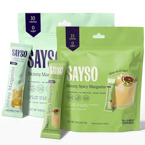Image of SAYSO Skinny Margarita Gift Bundle | Includes Skinny Margarita, Skinny Spicy Margarita, and Citrus Slices for Garnish | Infuses with Cold Water & Spirits for a Premium Cocktail or Mocktail