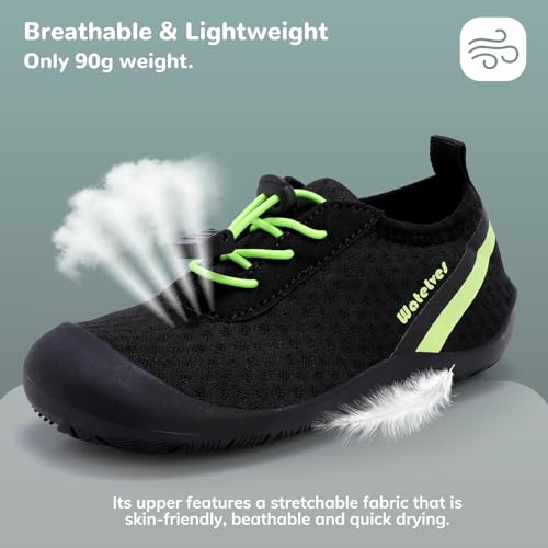 Image of WateLves Wide Toddler Water Shoes Kids Barefoot Athletic Sneakers Girls Boys Quick Dry Aqua Socks for Beach Hiking Swim Kayak Sport Accessories, Camping Essentials