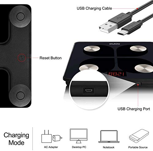 image for RENPHO Rechargeable Smart Scale Digital Weight and Body Fat USB Weight