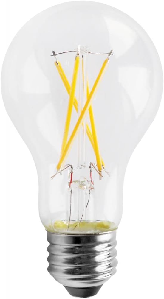 Satco S11355, 8 Watt, Clear, 3000K, Medium Base, 120 Volt, A19 LED Bulb