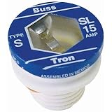 Bussmann SL-15PK4 15 Amp Time Delay Loaded Link Rejection Base Plug Fuse, 125V UL Listed, 4-Pack , B
