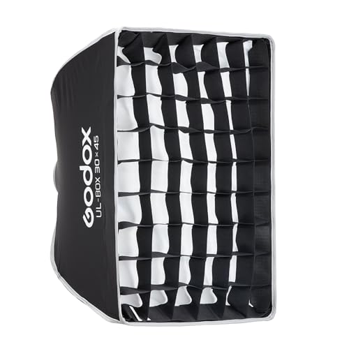 Godox UL-BOX-30*45 �����`�\�t�g�{�b�N�X�A30x45cm �N�C�b�N�����[�X�X�g���b�v�\�t�g�{�b�N�X�A�O���b�h�t�� �܂肽���ݎ� Bowens�}�E���g�t���_�炩���� �A�B�e�ʐ^���C�gMS200-V MS300-V SK400II-V DP4