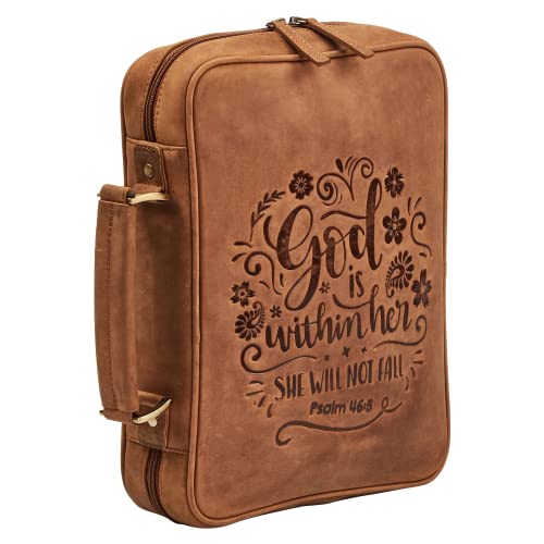 Elizo Leather Bible Cover For Men Bible Case For Men, Medium Leather Bible Covers For Women, Bible Bag Mens Bible Cover Book Cover Holder, Bible Bookmark Accessories Bible Gifts Carrying Case Embossed #TOP4