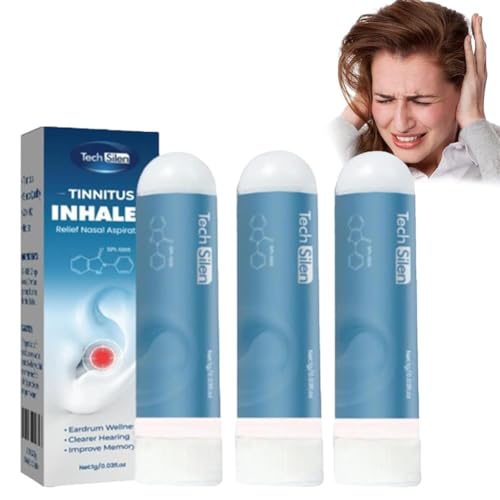 Tinnitus Relief for Ringing Ears - Techsilen For Tinnitus, Techsilen Tinnitus Inhaler, Echoease Tinnitus Inhaler, Tinnitus Inhaler Relief For Ringing Ears (3PCS)