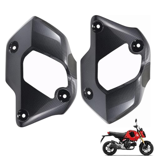 Image of Mokuo Motorcyle Fairing Parts,Front Side Cover in ABS Material Compatible with 2021-2024 Honda Grom Msx 125 SF,Carbon Fibre Color