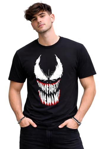 Image of Be Crazy Glow in Dark Tshirts for Men and Women Regular Fit Black Colour T Shirt Unisex Pure Cotton Casual Wear Round Neck T-Shirt
