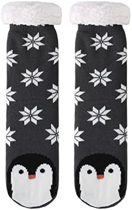 WYTartist Women Slipper Socks Super Soft and Warm Fleece Lined Socks Stripe Cute Animals Winter Socks for Women and Girls