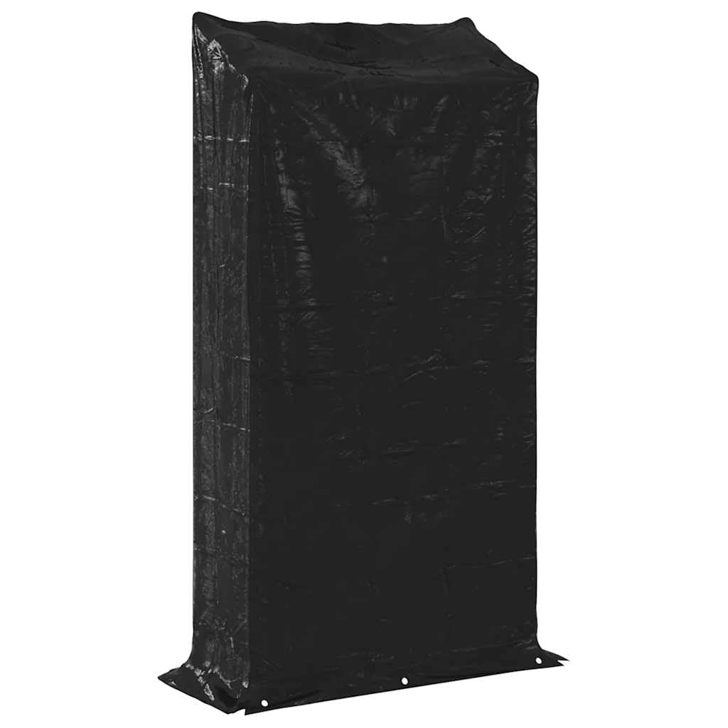 Estantería para leña con cubierta de lluvia y estructura de acero galvanizado, dimensiones 100 x 40 x 200 cm para un almacenamiento óptimo de la madera