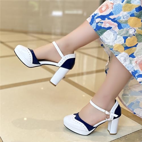 Image of FOREADA Mary Janes for Women Platform Heels Bow Kawaii Shoes Vintage Dress Pumps