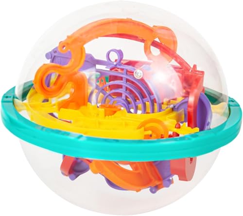 3D Maze Puzzle Ball Balance Memory Games,100 Obstacles 3D Puzzle Maze Mall for Kids Ages 4-8, Brain Teasers Puzzles Fidget Toy