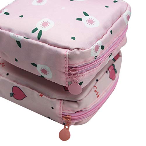 Mosstyus 2 Pcs Girls Wallet, Cute Coin Purse, Portable Cosmetic Bag Makeup Storage Bag For Women Girls, Cotton ( D) #TOP6