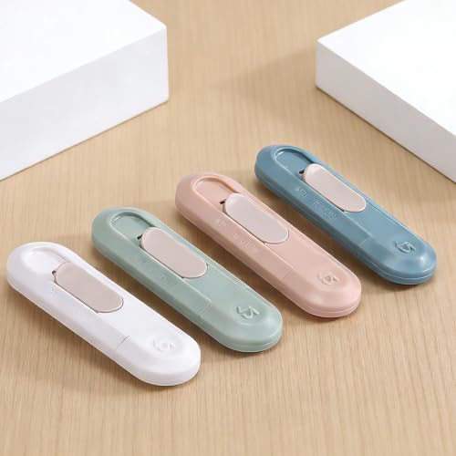 Mini Cuttermesser, 4 Stück Einziehbares Kleines Cuttermesser Tragbares Paketöffner Mini Box Cutter Paket öFfner für Umschlag Paket Papierschnitt, Papier, Schachtel oder Verpackung