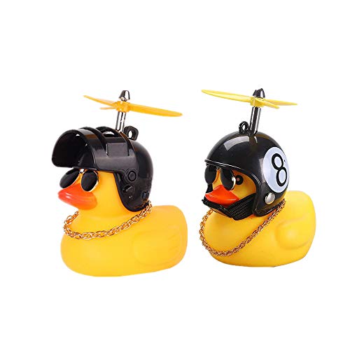 YGMXZL 2PCS Juguetes de Pato de Goma,Decoraciones de Tablero de Coche de Pato,Adorno de pato para coche con hélice,Accesorios de decoración de coches(Estilo 2)