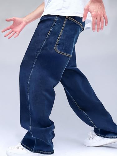 Men's Baggy Jeans Wide Leg - Y2K Vintage Hip Hop Skater Denim Pants, Casual Loose Fit Streetwear3