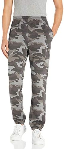 Amazon Essentials Men's Closed Bottom Fleece Sweatpants (Available in Big & Tall), Grey Camo, X-Large