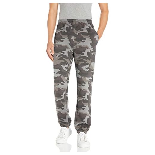 Amazon Essentials Pantaloni della Tuta Felpati Stretti alle Caviglie (Disponibile nelle Taglie Big & Tall) Uomo, Grigio Mimetica, M