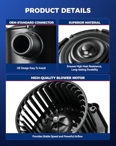 Image of KAX AC Blower Motor Fit For C2500 /C3500 /C3500HD /K2500 /K3500 1997-2000,C1500 Suburban /C2500 Suburban /K1500 Suburban 1997-1999,K2500 Suburban 1997-1999, Escalade 99-20,HVAC Blower Motor Replaces# 700100