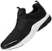 Mishansha Zapatos de Running para Hombre Mujer Comodos Respirable Caminar Fitness Zapatillas Unisexo Adulto Antideslizantes Bajo Superior Sneakers Ultraligero Zapato Casuales, Negro 42