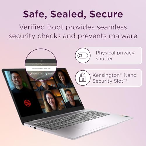 Image of Lenovo Ideapad 3 Chromebook 15 (15.6 inch FHD Anti-Alare,4GB RAM, 64GB eMMC + 64GB SD Card, Intel Celeron), for Home, Students & Everyday Use, 10-Hr Long Battery Life, HD Webcam, Wi-Fi 6, Chrome OS
