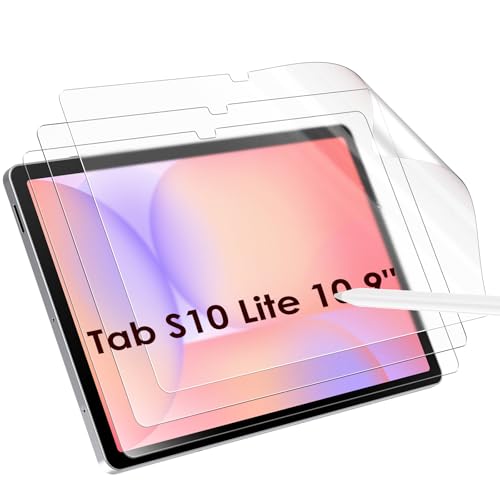 WD&CD 3 Pack Screen Protector Compatible with Samsung Galaxy Tab S10 Lite/S10 FE 2025/S9 FE/S9/S8 10.9 Inch, Soft Clear PET Paper Ultra Film High Definition Write and Draw Like on Paper by WD&CD - Used condition - US$5.88