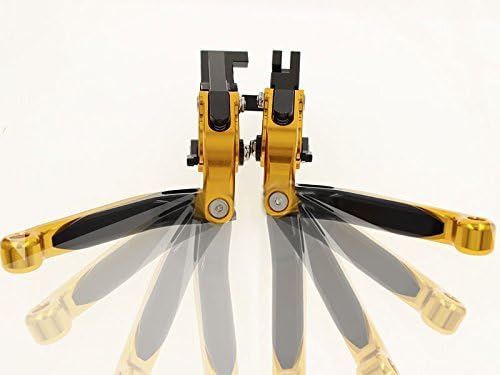 Miniatura 57 de FXCNC Billet Folding Extendable Adjustable Brake Clutch Levers Compatible with Raptor YFM660 01-04, TTR125L/LE/LW 00-16, Banshee 350 02-06