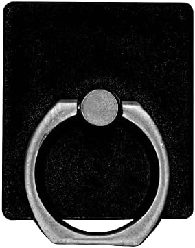 Cell Phone Ring Grip Holder, Adhesive Phone Gripper and Finger Kickstand, Compatible with iPhone & Samsung Galaxy - Black Color