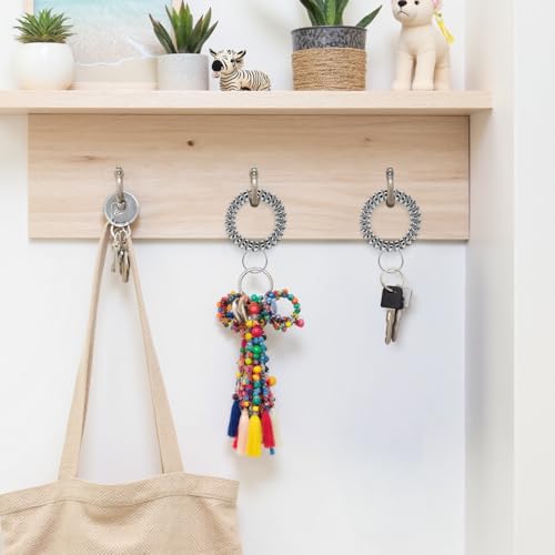 Image of TENOC Spiral Coil Keychain, Anti-lost Key Chain Holder Lanyard Cord for Sauna Outdoor Sports and Gym Pool
