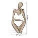 Ozzptuu Sandstone Resin Thinker Style Abstract Sculpture Statue Collectible Figurines Home Office Bookshelf Desktop Decor(Sandstone,Right)