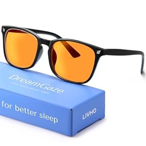 livho DreamGaze Blue Light Blocking Glasses for Better Sleep – Anti Blue Light Glasses Men – Premium Computer Gaming Glasses