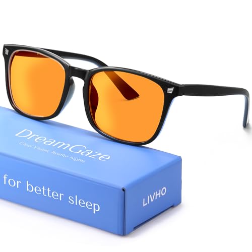 livho DreamGaze Blue Light Blocking Glasses for Better Sleep - Night Driving Premium Computer Blockers for Man and Woman