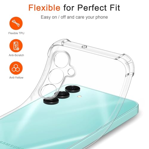 Image of BOXXO Flexible Back Cover for Samsung Galaxy M17 5G | Back Cover Transparent Clear Shockproof Case Four Corner Protection | Slim Protective Mobile Phone Cover for Samsung Galaxy M17 5G