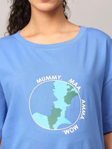 Image of The Mom Store Mom T-Shirt | Cotton | Pre and Post Pregnancy | Quirky Statements | Comfortable | Oversized