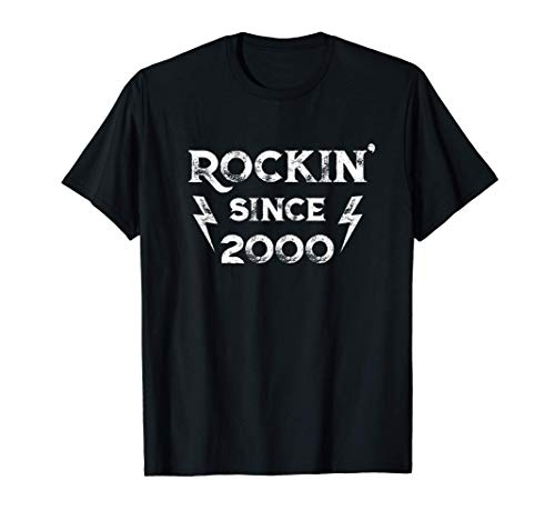Gift for 21 Year Old: Classic Rock 2000 21st Birthday T-Shirt