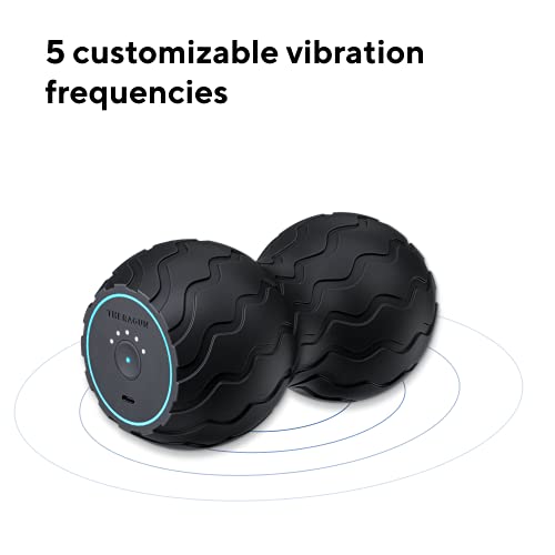 Wave Series Wave Duo - Ergonomically Contoured Foam Roller - Bluetooth Enabled Muscle Roller For Athletes - Back, Neck & Spine Muscle Roller With 5 Customizable Vibration Frequencies In Therabody App #TOP6