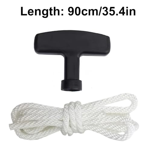90 cm Rasenmäher-Zugschnur-Set, 2 Stück, 90 cm Seilzugstarter mit Griffen, Trimmer-Kettensägen-Ersatzteile, passend für Honda GX100, GX120, GX160, GX240, GX270 Generator