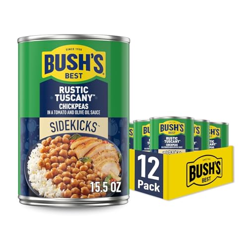 Bush's Best Rustic Tuscany Chickpeas, 15.5 oz, (Pack of 12)