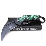 Snake Eye Tactical Everyday Carry Karambit Dragon Etched Ultra Smooth One Hand Opening Folding Pocke