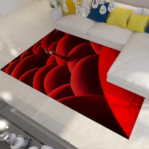 Tapis de cuisine 3D antidérapant texturé Red Hills vibrant - 2