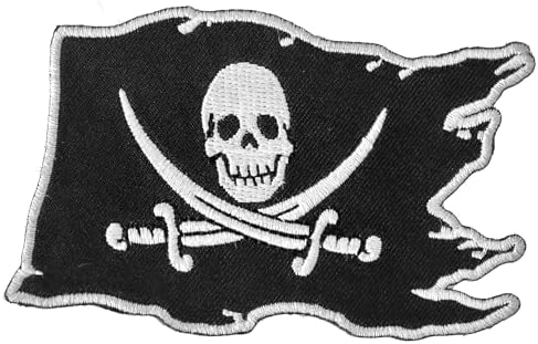 Custom Skull Pirate Name Patch - Embroidered Iron-On Applique - DIY For Jackets, Vests, Bags